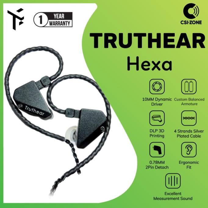 TruthEar Hexa 1DD + 3BA Hybrid Driver In Ear Monitor Earphone