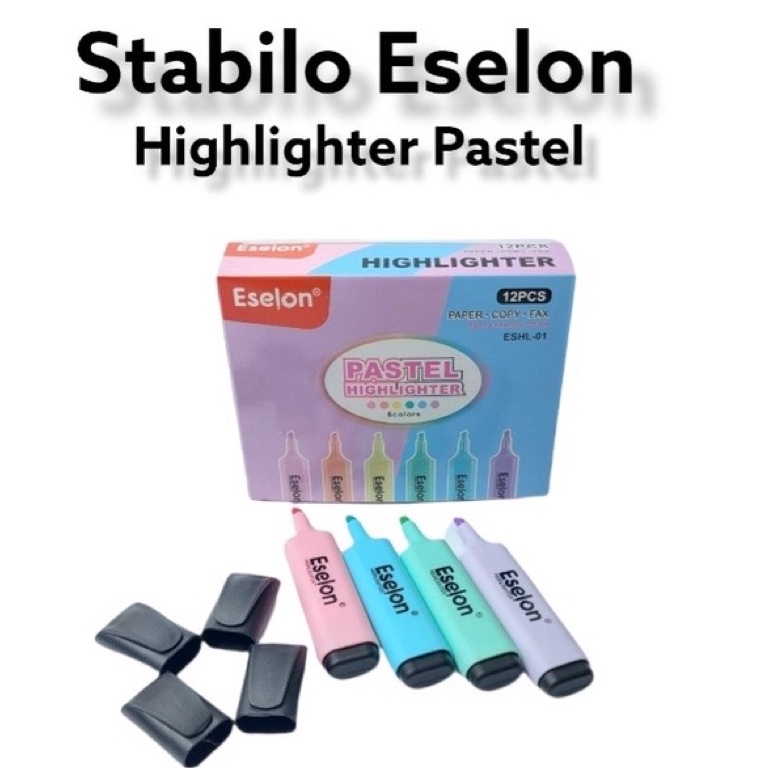 

OC65 ( Dapat 6 Pcs ) Stabilo Highlighter Set Eselon Warna Pastel ESHL-01 Terbaru )人