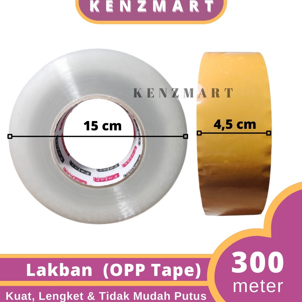

U048 LAKBAN JUMBO OPP TAPE LAKBAN BENING COKLAT 2 INCH 45MM 300 METER FULL 100 YARD 200 YARD 300 YARD 500 YARD 33