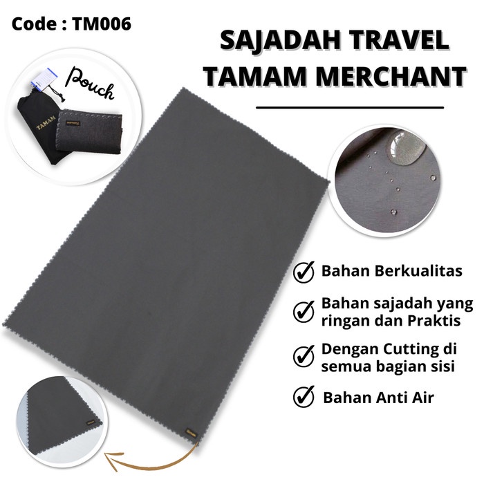 Terlaris Sajadah Sajadah Travel Polos Waterproof Tipis Anti Slip Pouch Souvenir Premium