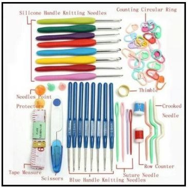 /////] Alat Rajut Set / Hakpen Set / Perlengkapan Rajut Set / Jarum Rajut Set