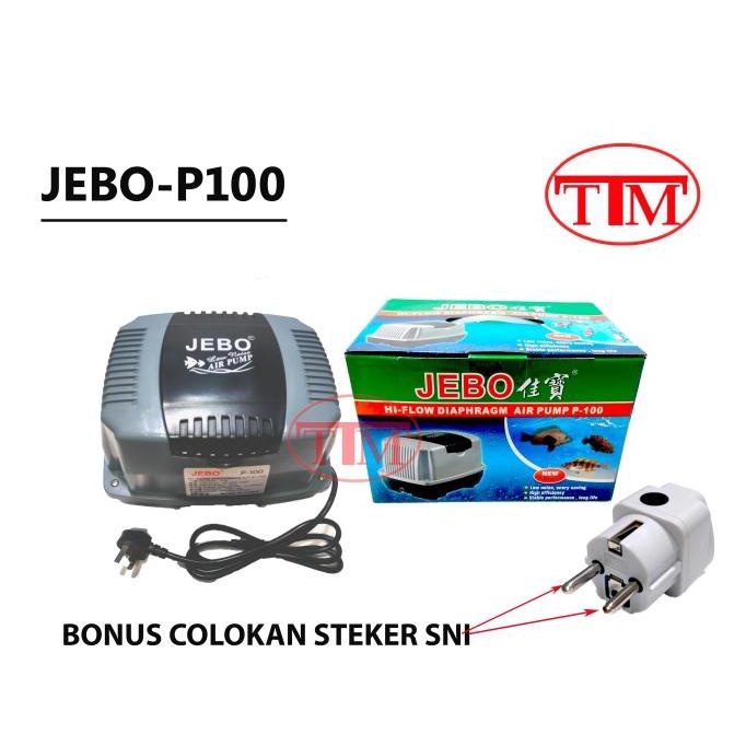 Jebo P100 Air Pump Kolam Ikan Pompa Udara Oksigen Aerator Jebo P100 Lapakherichairil88