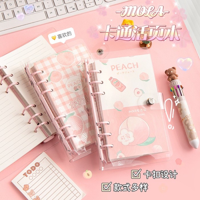 

Terbaik Binder Note A6 Cute Peach / Buku Catatan 100 Lembar/ Notebook