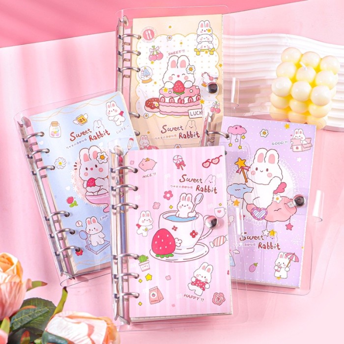 

Notebook Binder 100Pcs Halaman Buku Diary Jurnal Planner Agenda Plasti