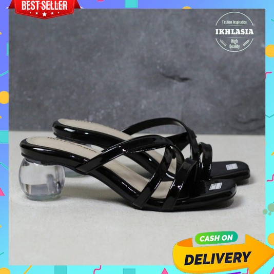 Sandal Wanita Kekinian 2023 Simple Elegan Korean Style Hak Tinggi Bridesmaid Higheels Wisuda Anak Pe