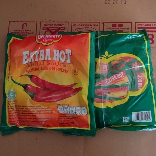 Delmonte Saos Sambal Extra Hot Sachet 1 Dus isi 20 Pak