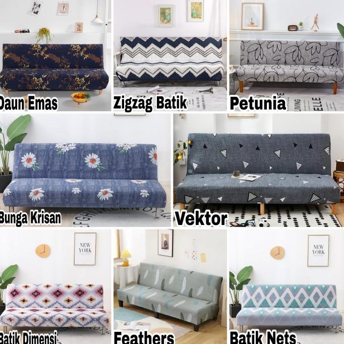 Cover Sofa Bed Informa Strecth-Sarung Penutup Sofa Bed Elastis Motif