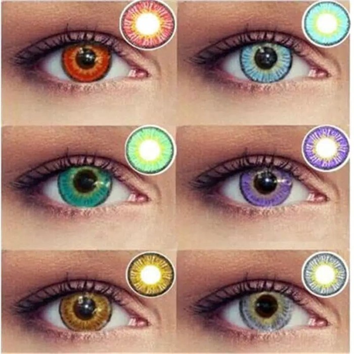 Best Seller Softlens Lensa Mata Anime Warna Merah Kuning Biru Terang Cosplay