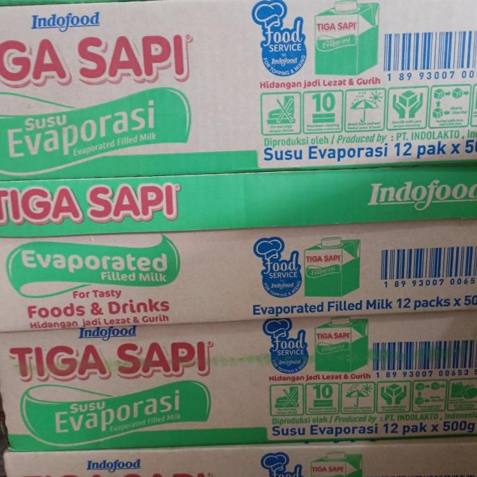 

susu evaporasi tiga sapi 500gr x 12 pcs (kartonan)