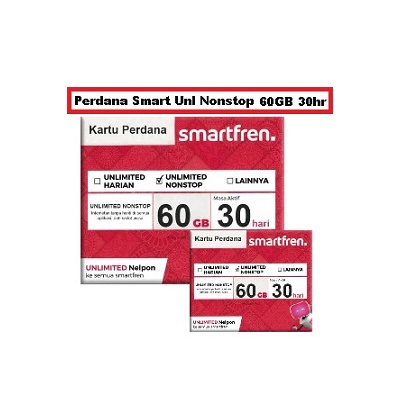Perdana SmartFren Unlimited Nonstop 60GB 30hr