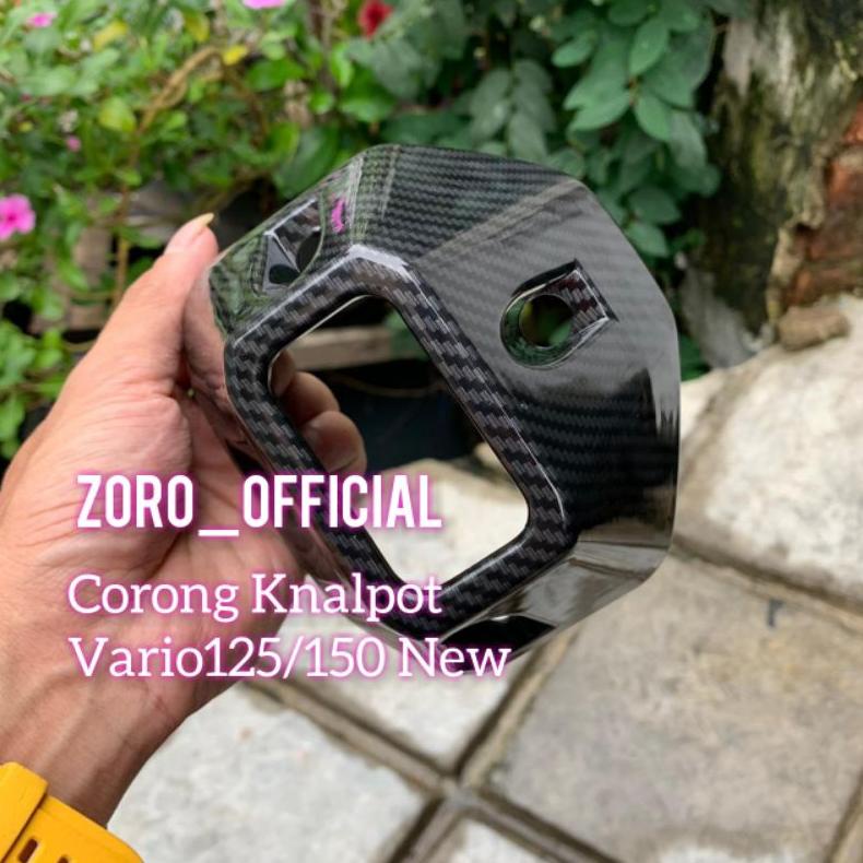 Termurah Cover Corong Knalpot Carbon Vario150 New / Vario125 New 2018-2023 Zoro Aksesoris Motor