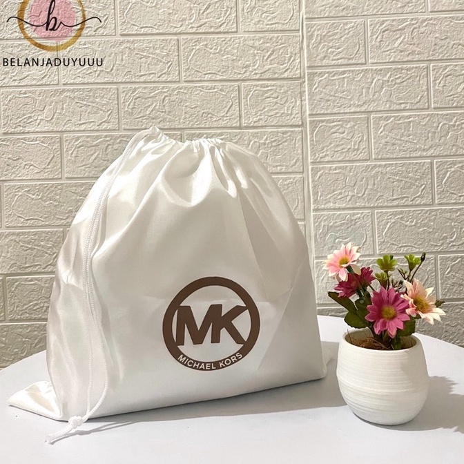 ✱Dijual Murah✻← F9KAQ MICHAEL KORS Logo bulat Dustbag Bahan Satin Pengganti Sarung Tas Pelindung Deb