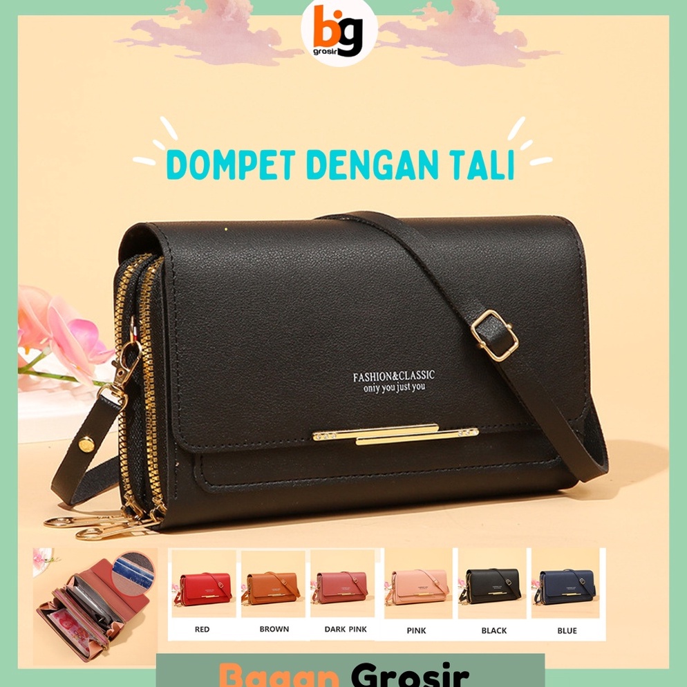 Paling Diminati.. BG / COD / DOMPET SELEMPANG HP WANITA IMPORT BATAM MURAH PESTA KULIT HITAM MANTLE 