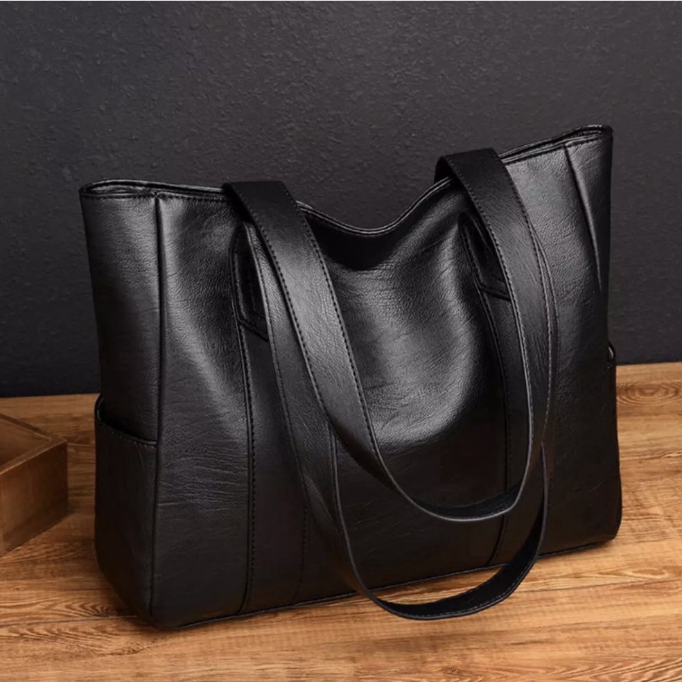 BEST PRODUCT Tas Tote bag Wanita Kulit Kapasitas Besar - Totebag Kulit - Tas Wanita - Tas Wanita Kek