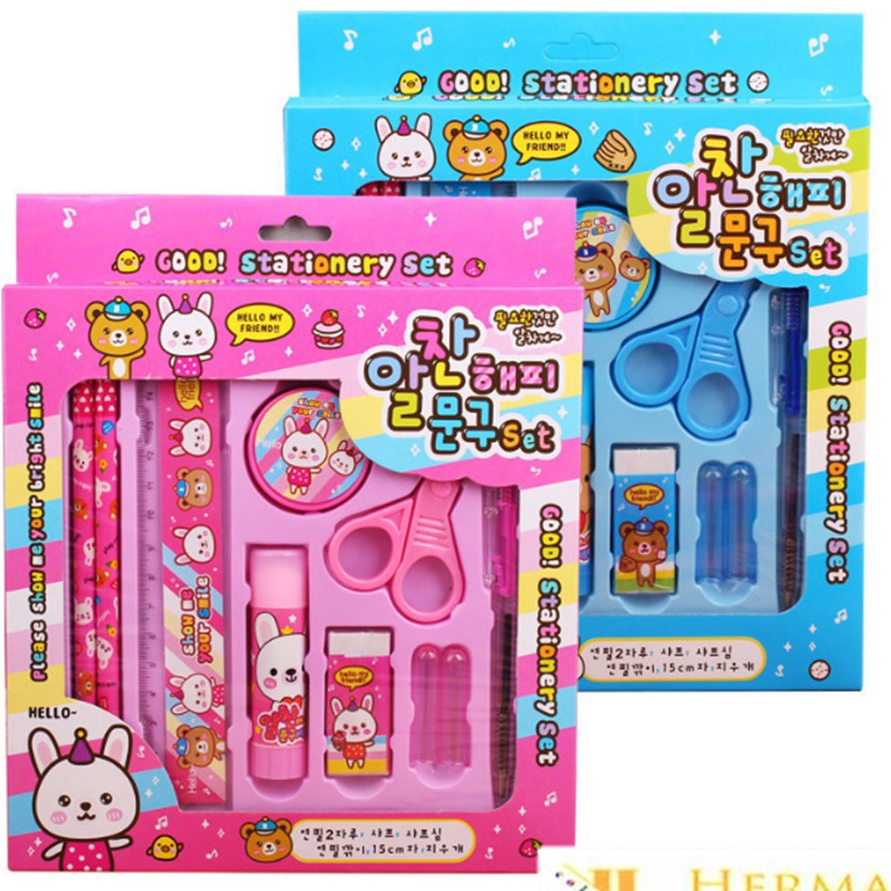 

࿐ III 6589 HC Paket Alat Tulis set 8in1 Stationery Set Study Set Anak Karakter Set Alat Tulis Anak TK Terlaku... ハ