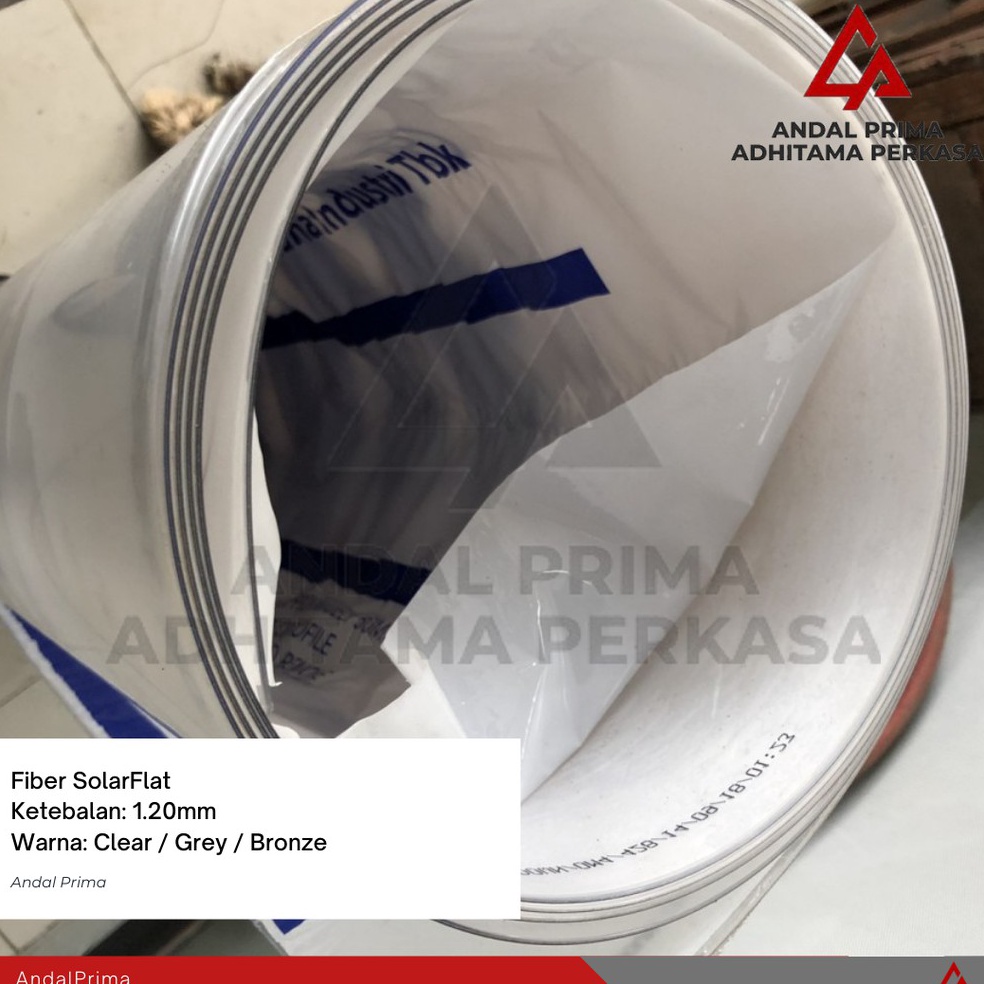 SolarFlat 1.20mm - Atap Fiber SolarTuff Solid - Solar Flat - Via JTR 9995