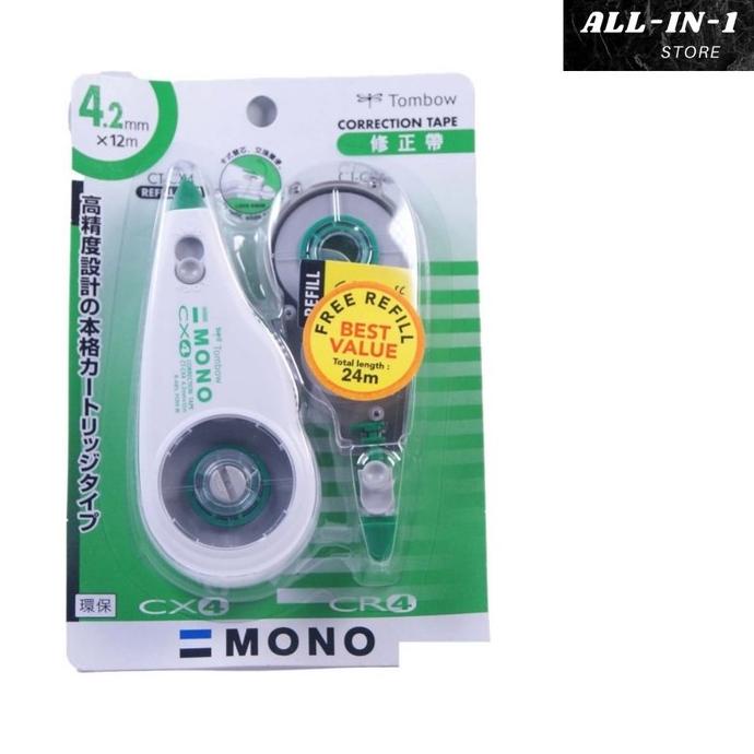 

#@#@#@#@] Tip-Ex Kertas/Correction Tape Kertas MONO CT-CXCR+Refill TOMBOW-Hijau