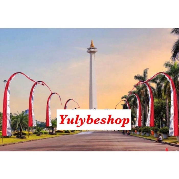Umbul Umbul Bendera Bali Merah Putih 6Meter Lebar 60Cm Tantinseller