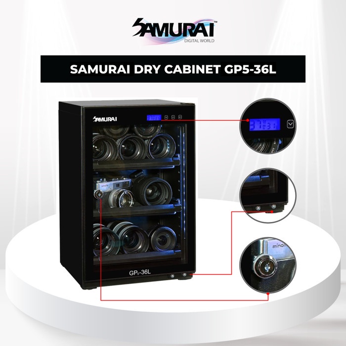 Perawatan Kamera Samurai Dry Box Kamera Gp5-36L Dry Box Cabinet