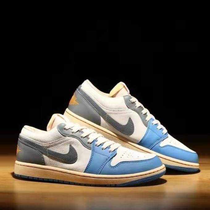 Terbaru  Nike Air Jordan 1 Low Vintage Unc Grey Tokyo 96 100% Audreywidyatama77