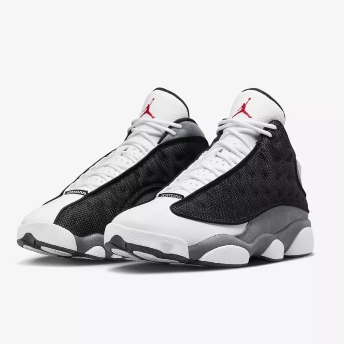Cod  Sepatu Basket Pria Air Jordan 13 Retro Black Flint Dj5982-060 Audreywidyatama77