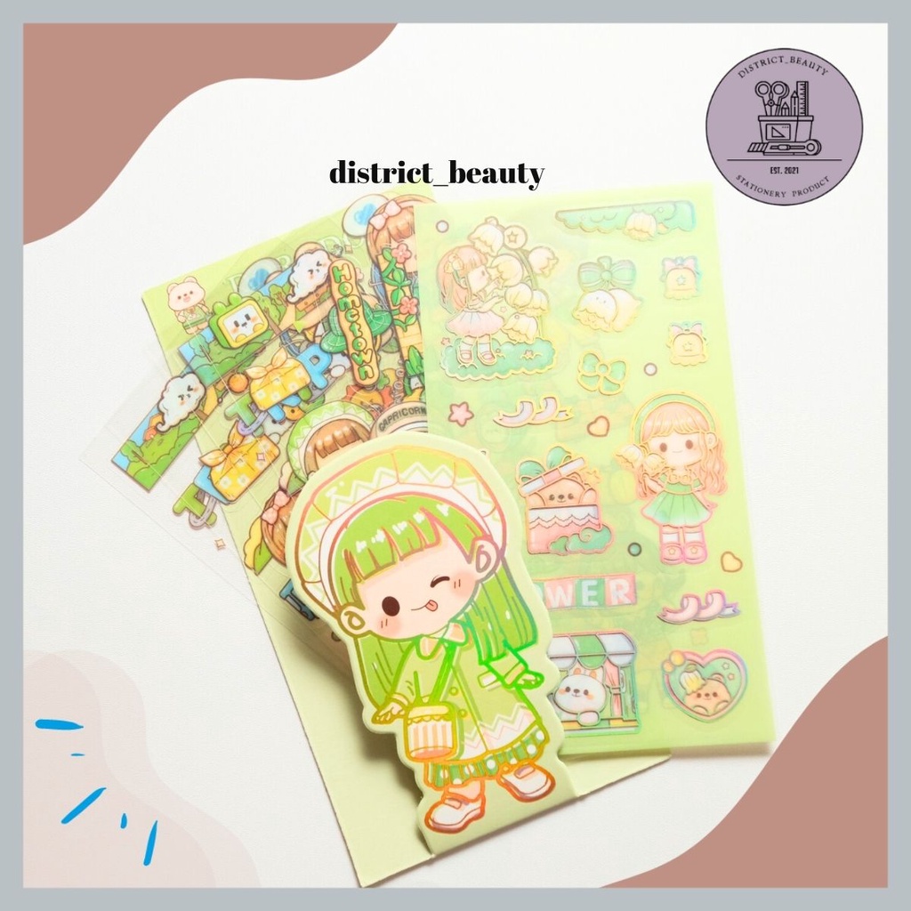 STIKER 4 LEMBAR MASU DORADO STICKER GLITTER PREMIUM DODO DORADO MASU CUTE GIRL