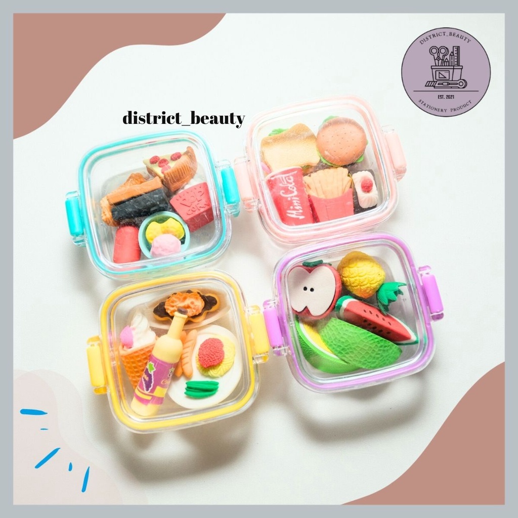 

PENGHAPUS KOTAK MAKAN FAST FOOD BURGER COLA SETIP KARET HAPUSAN MAKANAN LUCU FREE KOTAK MAKAN MINI