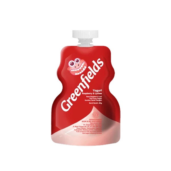 

GREENFIELDS KIDS YOGURT POUCH RASPBERRY LYCHEE 80 GR