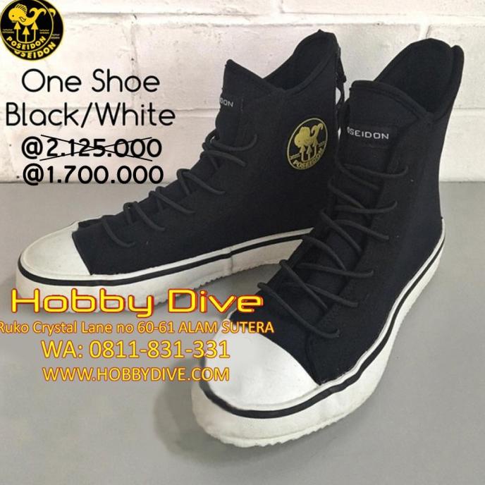 Poseidon One Shoe Black/White - Scuba Diving