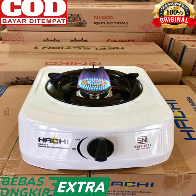 ' GROSIR Kompor Gas Hachi 1 Tungku/ Kompor Gas Putih/ Kompor SNI Kirim Langsung-