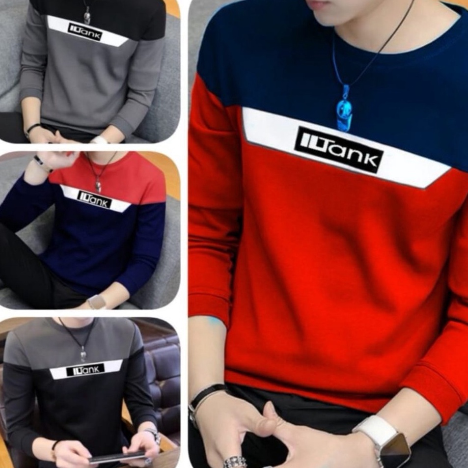 ➵➭✬ KAOS PRIA LENGAN PANJANG TANK BAHAN BABYTERRY BAJU PRIA LENGAN PANJANG Harga Promo