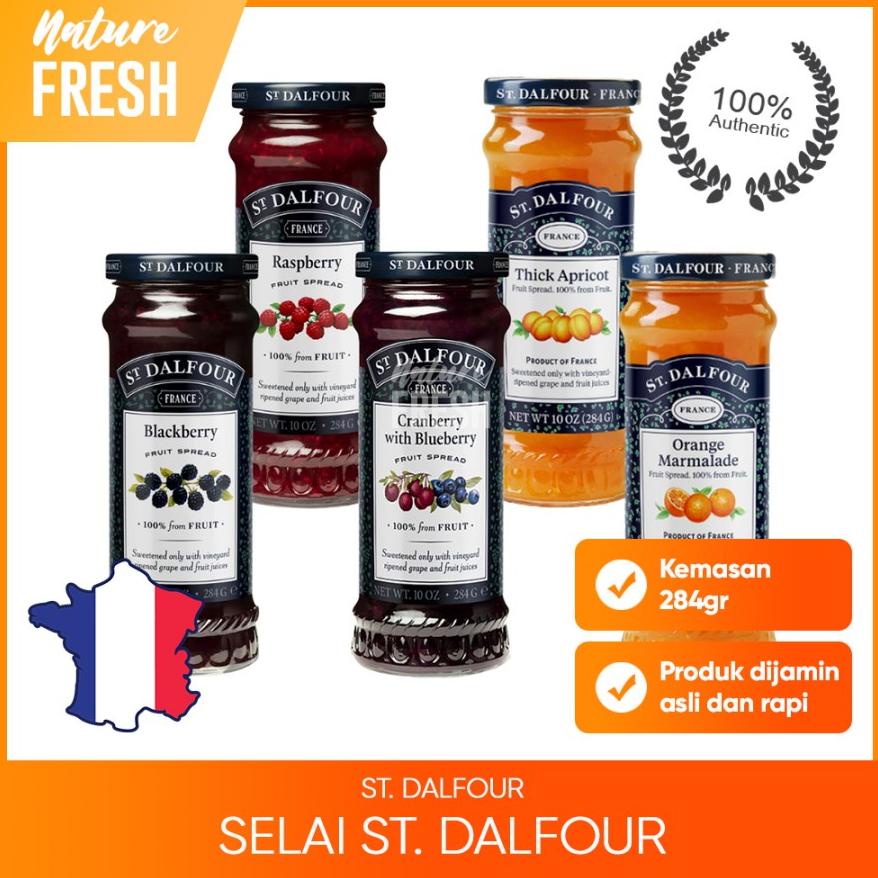 

8.8 [Discount] Selai St Dalfour All Varian Import France 284 Gr - Raspberry/ Strawberry/ Blueberry New !!