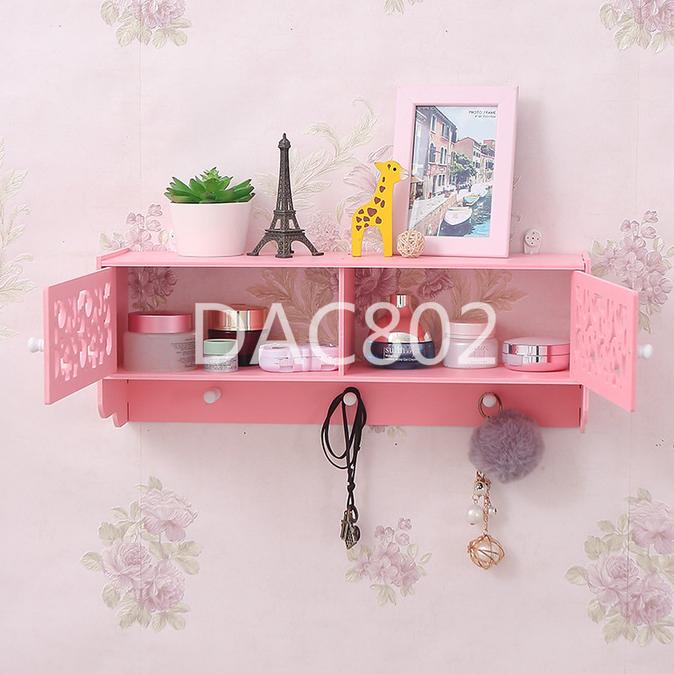 SALE Rak Dinding Vintage DAC (dengan 3buah hook gantungan) - PINK
