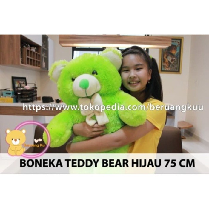 Boneka Teddy Bear Hijau Apel 75cm