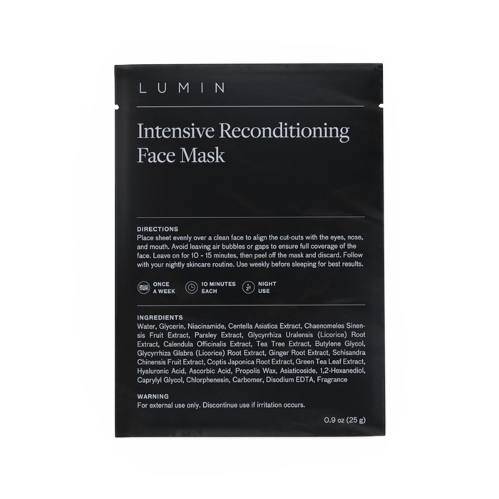 GRATIS ONGKIR Lumin Men's Skin Care Intensive Reconditioning Face Mask 10 Pack