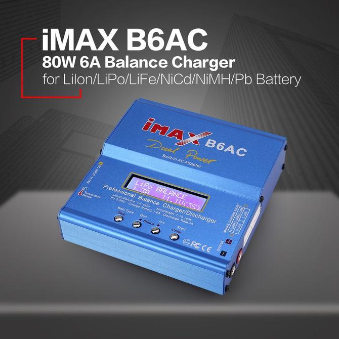 IMAX B6AC B6-AC 80W Fast Balance Charger / Discharger 1-6 Cells