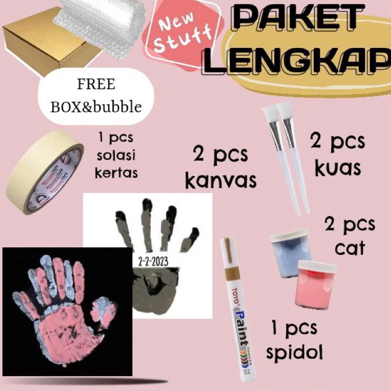 

DIY Hand Painting Kit | Set Kanvas Couple | kanvas cap tangan couple Best Terlaris