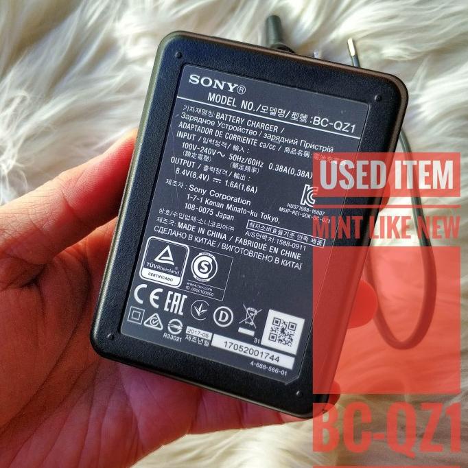 Charger Sony Bc-Qz1 Batre Batrei Np-Fz100 A7Iii A7Iv Original Bekas