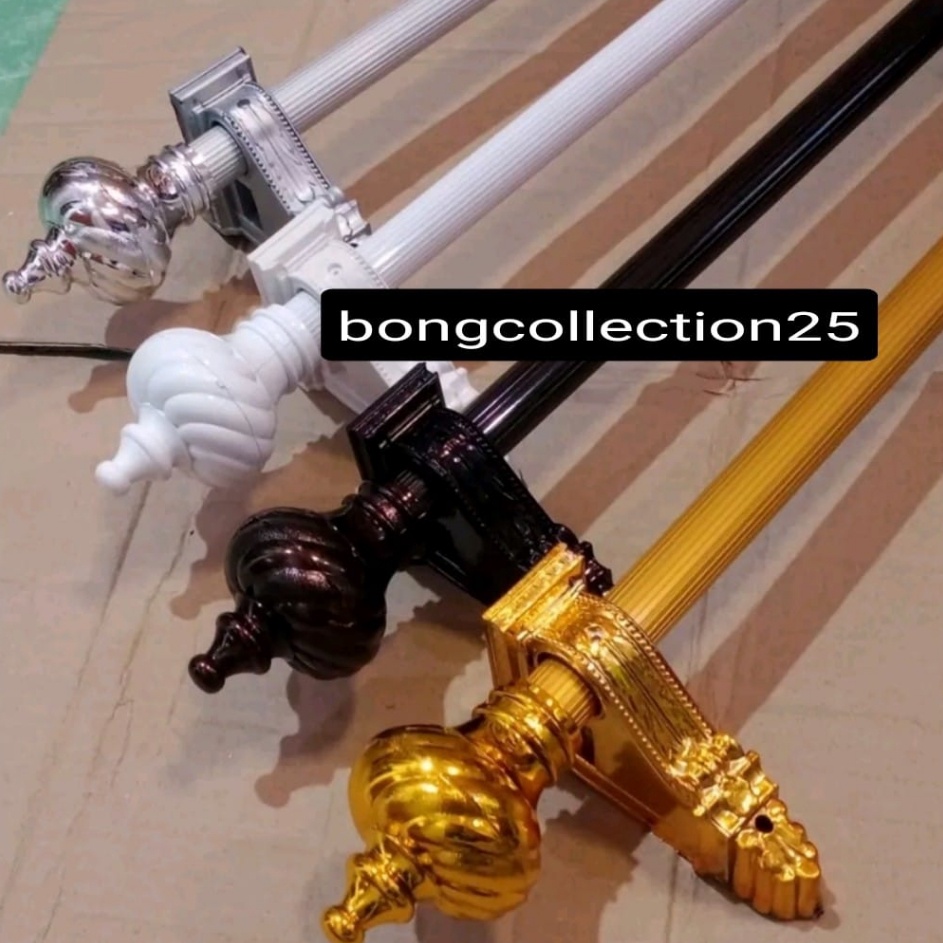 WXSH7473 【Penjualan Terbaik】COD Batang Gorden Full Set New Bracket / TIANG GORDEN / FULL SET
