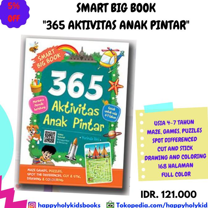 

Sale Buku Anak-Smart Big Book 365 Aktivitas Anak Pintar Termurah