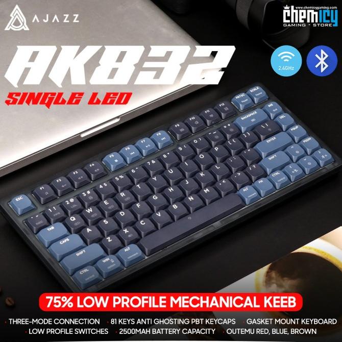 Ajazz AK832 Low Profile Wireless Mehcanical Gaming Keyboard