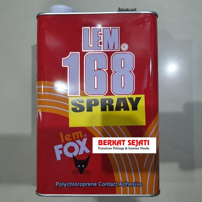 Lem Kuning SPRAY Fox 168 Lem Fox 168 SPRAY Hpl Kayu Kulit Karpet GALON