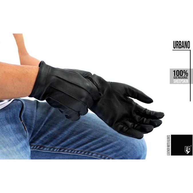 Genuine Leather Riding Gloves URBANO Sarung Tangan Kulit Harley Vespa