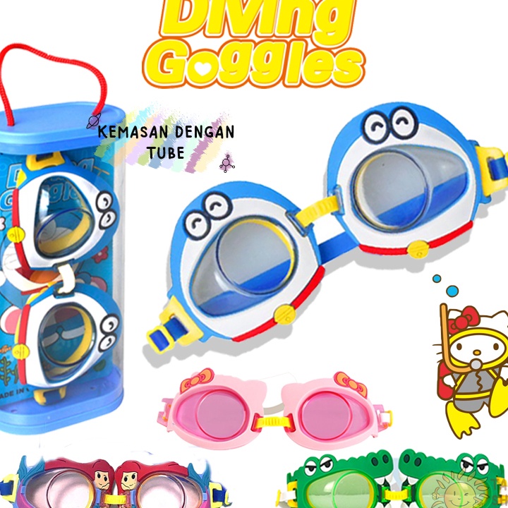 Stok Banyak✳ GVTUK TAIYO Kacamata Renang Anak Karakter  Kaca Mata Swimming Diving Googles R36 ➺Grosi