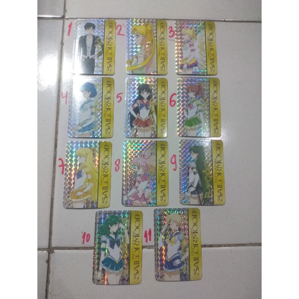 

kartu stiker sailormoon hologram