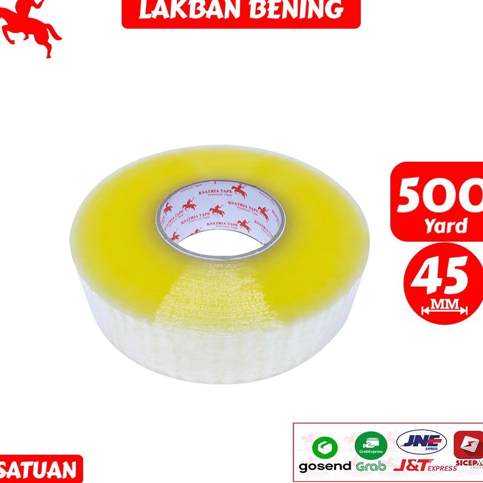 

➝Terkini MCFNB Lakban OPP Tape / Lakban Bening KSATRIA Tape 500 Yard -Pcs I81 ✧Terlaku.