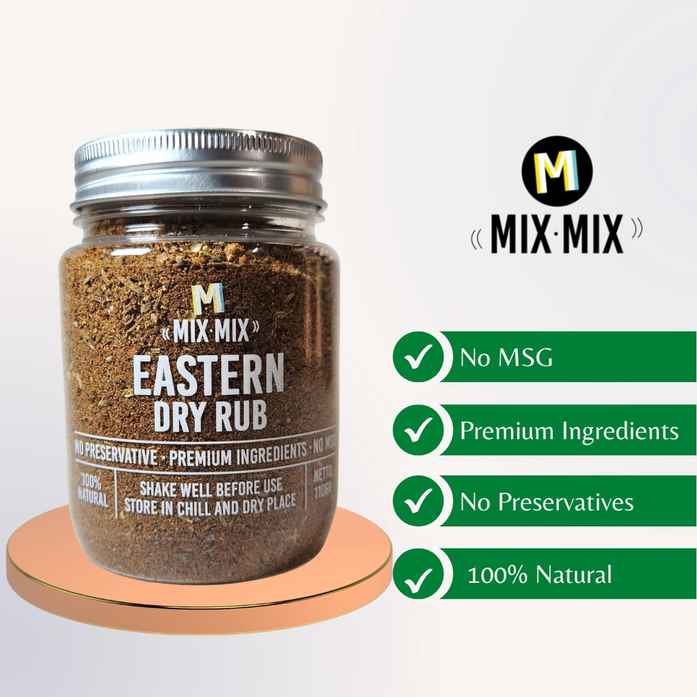 

Sangat Nyaman.. Mixmix Bumbu Marinasi Serba Guna Eastern Dry Rub / Bumbu Marinasi Serba Guna 110 GRAM 66