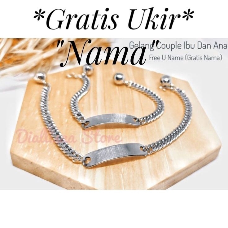 ➵Ready Stock➘ 9RTOJ Gelang Tangan Bayi Gelang Tangan Couple Ibu dan Anak Gelang Plat Nama Bayi Gelan