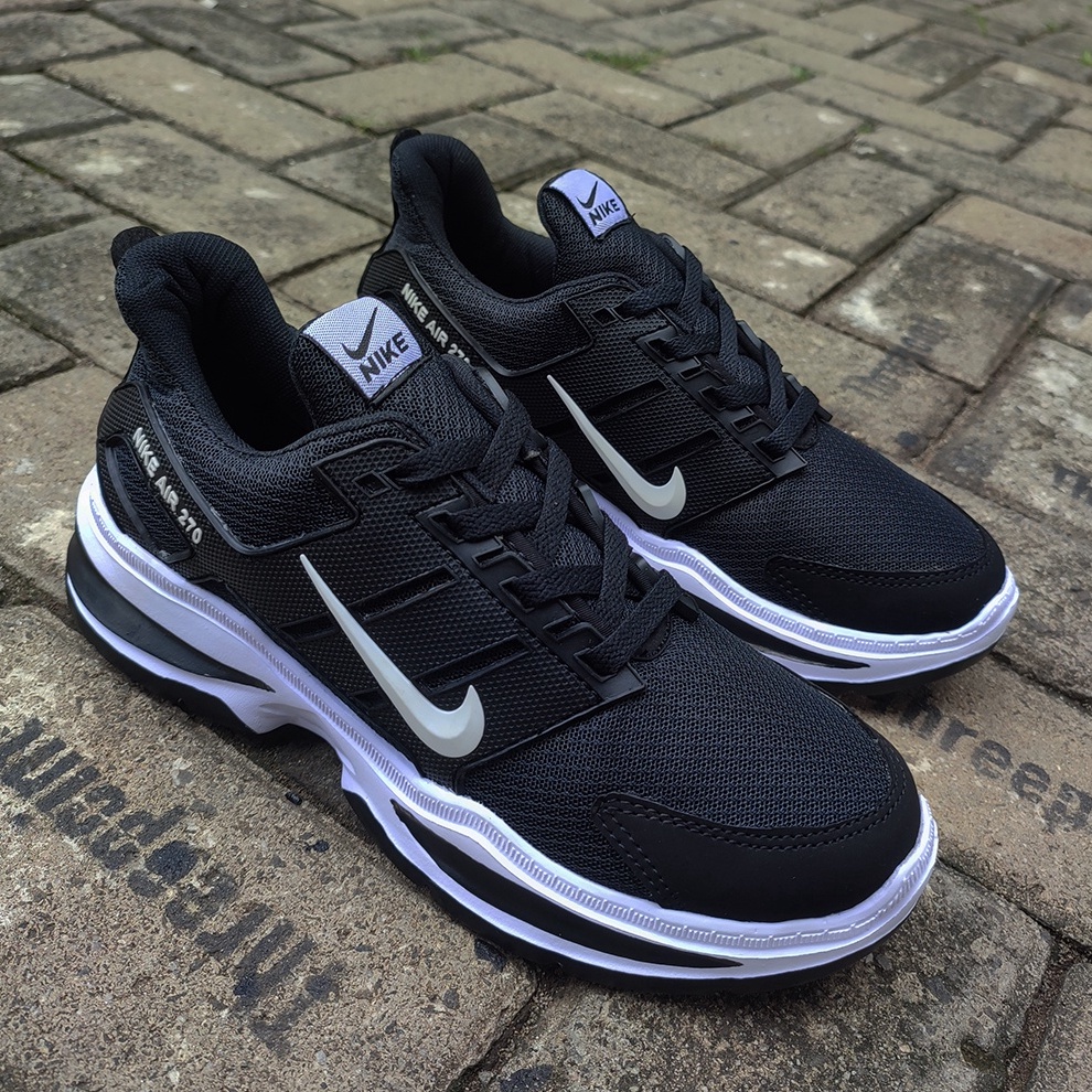 Rekomendasi.. PROMO COD  Sepatu Sneakers Pria Putih Sepatu Sekolah Sepatu kerja Sepatu running Hitam