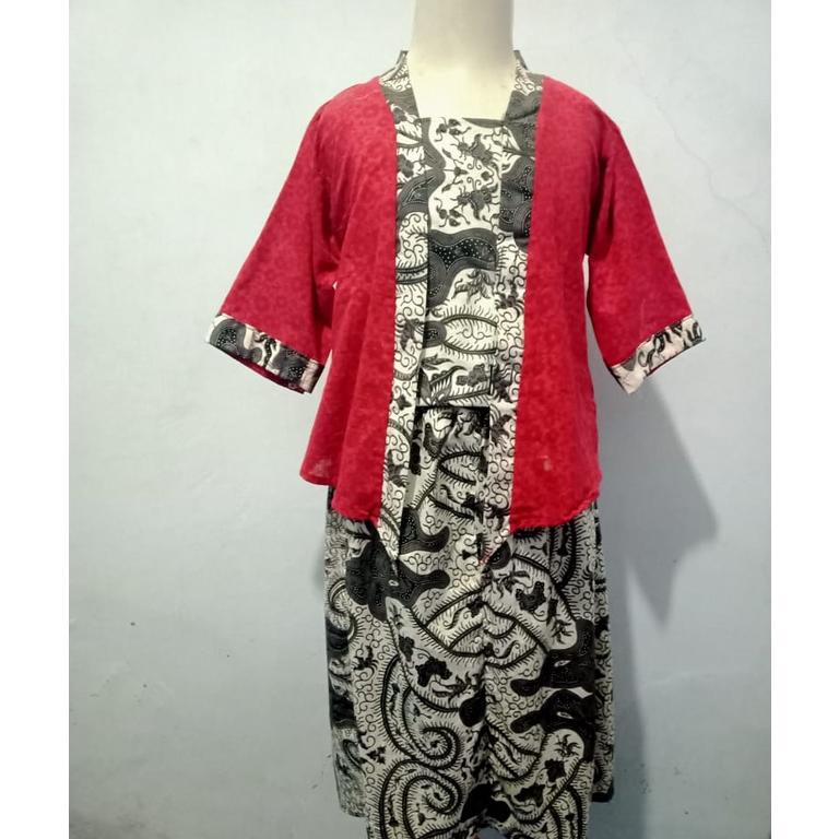 Recomend KUTU BARU ANAK Usia 1,2,3,4,5,6,7,8,9,10,Tahun Setelan Kebaya Lengan Panjang + Rok Batik ~